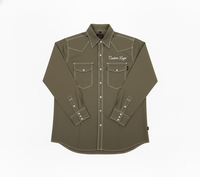 Camisa de Trabajo Industrial de Algodón Transpirable Resistente al Fuego Personalizada con Mangas Largas y Logotipo Bordado - Servicio OEM