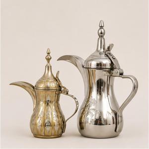 Handcrafted Brass <b>Arabic</b> Coffee Pot Dallah Traditional Gold Finish Middle Eastern Qahwa Maker for Home Decor & Hotel Serveware - Product Image 3
