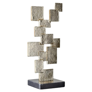 Elegante Estatua Abstracta, Escultura de Jardín, Decoración Abstracta de Lujo Hecha a Mano en Aluminio para el Hogar, Escritorio, Bodas - Product Image 1