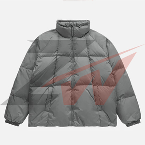 Stylish Men's <b>Lightweight</b> <b>Puffer</b> <b>Jacket</b> Warm Bomber <b>Jacket</b> Zipper Fashionable Style Stand Collar Hooded Waterproof Eco-Friendly - Product Image 5