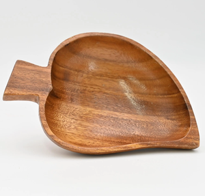 Wooden Leaf Shape Serving Bowl For Salad Mixing Fruit Serving Durable Eco Friendly Kitchen Dining table Decor Accessories - Product Image 5