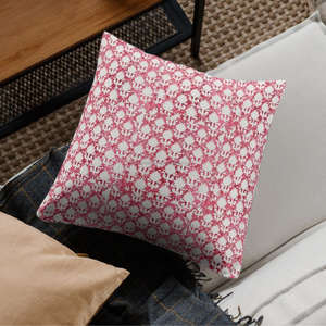 Funda de Almohada Decorativa Estilo Boho Chic, Estampada a Mano, Duradera, de Algodón Puro Indio, para Sofá - Product Image 1