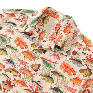 Camisa de Pesca Personalizada de Manga Corta con Dos Bolsillos, de Secado Rápido, Transpirable, Estilo Táctico Informal para Hombre, UPF 35 - Product Image 5