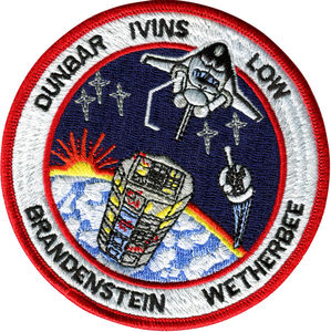 Circular Embroidered Eco-Friendly Canvas Space Mission <b>Patch</b> with Astronaut Satellite Design <b>Sew</b>-<b>On</b> Fabric Applique for Gifts - Product Image 1