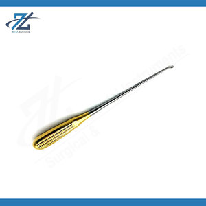Cureta ortopédica para huesos, tamaño 2, punta angulada, 14 pulgadas, instrumento quirúrgico de acero inoxidable con mango sólido, fabricante Pakistán - Product Image 2