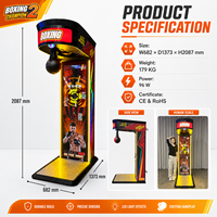 Neofuns Boxing Champion 2 Machine de boxe commerciale à monnayeur, jeu d'arcade vidéo de boxe pour centre de jeux