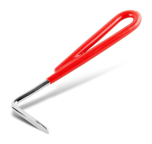 Equine Horse Hoof Pick with Red Coated Handle for Horses, Ponies, and <b>Miniatures</b> Durable Grooming Tool for Hoof Cleaning, Tack - Product Image 1