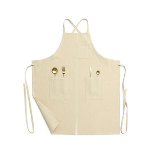 Tablier de barman de luxe en toile, multi-poches, uniforme professionnel de barista, style vintage, robuste pour l'hôtellerie - Product Image 2
