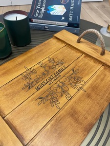 Bandeja de Madera Grabada con Láser y Diseño Impreso, Bandeja de Madera Detallada con Diseño Impreso para Regalos Corporativos Premium, Suministro al por Mayor de Platos para Servir - Product Image 6