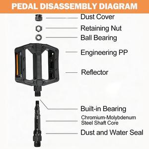 Pedales de Bicicleta de Aluminio Ligeros Antideslizantes para Carretera y Montaña, Pedales de Plataforma para Bicicletas de Adultos, Diseño Duradero y Antideslizante - Product Image 3