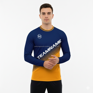 Camisetas de Manga Larga Sublimadas de Poliéster/Algodón Impresas Personalizadas de Alta Calidad, Transpirables y Ecológicas para Hombre y Mujer, Venta al Por Mayor - Product Image 3