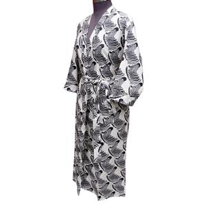 Robe Kimono Longue à Col en V pour Femme, Imprimé Floral Été-Automne, 100% Coton Doux, Lavable en Machine, Séchage Rapide, Respirante, avec Ceinture - Product Image 5