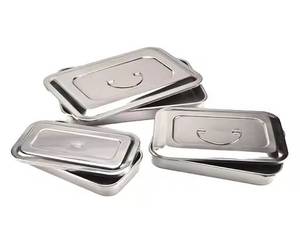 Contenants de stockage alimentaire en acier inoxydable avec couvercles, design rectangulaire pour une utilisation en cuisine - Product Image 4