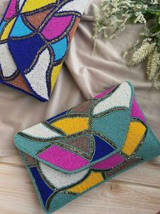 Article unique, élégante pochette à monnaie faite à la main avec perles, portefeuille de haute qualité, prix direct d'usine - Product Image 2