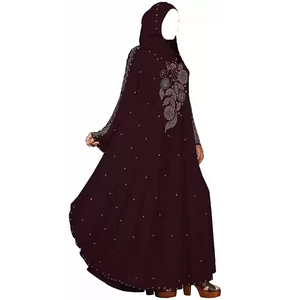 Nouvelle Abaya tendance pour femmes, manches longues, en polyester, tailles personnalisées, fabrication en usine, prix raisonnable pour un usage décontracté - Product Image 3