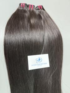 Extensions de cheveux humains vierges Remy lisses, double trame, tissées à la machine, 100g, du Vietnam, en promotion - Product Image 4