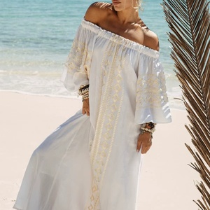 เดรสผ้าเจอร์ซีย์คอตตอน 100% สีพื้น ยืดหยุ่นได้ ความยาวปานกลาง เอวธรรมชาติ เป็นมิตรกับสิ่งแวดล้อม ODM เดรสเชิ้ตสไตล์ลำลอง ไซส์พลัส ทรงหลวมใส่สบาย - Product Image 1