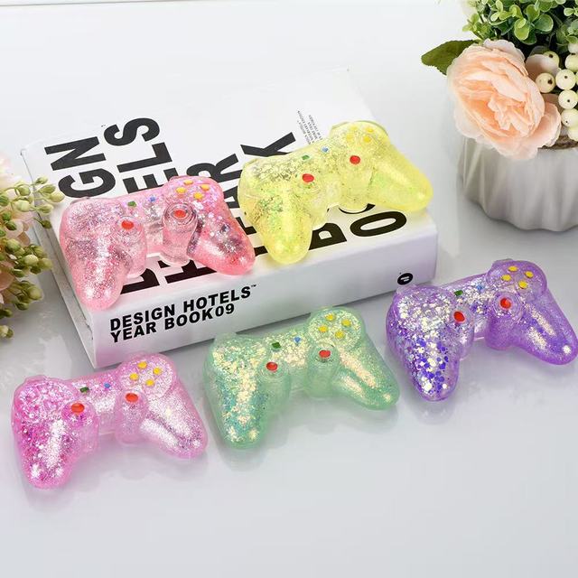 New Game Controller Maltose Glitter Squishy Toy Slow Rebound Stress Relief Toy, Factory In-Stock Wholesale