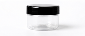 กระปุกเครื่องสำอาง PET ทรงกลม 50 กรัม พร้อมฝาเกลียวสีดำ - Product Image 2