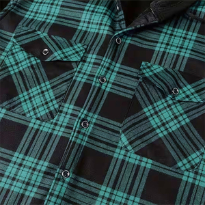 Breathable Soft Hooded <b>Flannel</b> <b>Jacket</b> Button Design Men's with Custom Logo - Product Image 6