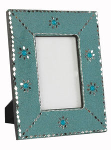 Red Design Glass Bead Photo <b>Frame</b> Rectangular Tabletop Picture Holder Gold Leaf Pattern Beaded <b>Embroidery</b> Portrait <b>Frame</b> - Product Image 5