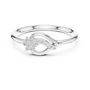 UNIQUE PETAL LAB GROWN DIAMOND CLASSIC RHODIUM PLATED WOMEN'S RING <b>SET</b> 18KT SOLID WHITE GOLD ENGAGEMENT WEDDING PARTY <b>VALENTINE</b> - Product Image 1