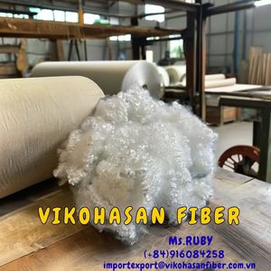 Precio de Fábrica, Fibra de Poliéster Reciclada Blanca 3D HCS, Material de Relleno Certificado GRS OEKO TEX para Juguetes de Hormigón, Almohadas y Edredones - Product Image 4