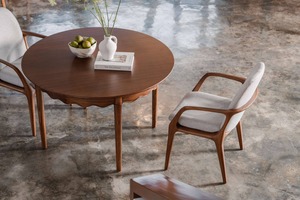 Fauteuil de salle à manger en teck de qualité supérieure avec siège rembourré – Chaise de restaurant commerciale pour hôtel et café - Product Image 6