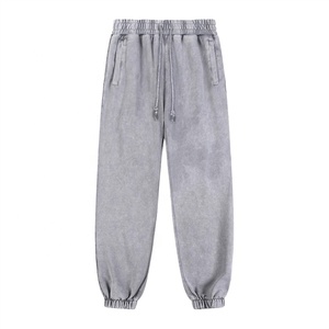 Pantalones Joggers de Pana Verde para Hombre, Cintura Elástica con Cordón, Bolsillos Laterales, Ropa Casual de Otoño, Tejido Transpirable de Peso Medio - Product Image 2