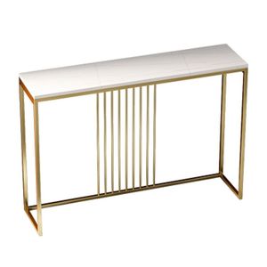 Decorative Iron <b>Console</b> Cabinet With Marble Finish Stylish Furniture Piece For Hallway Entrance And Hotel Reception Areas - Product Image 1