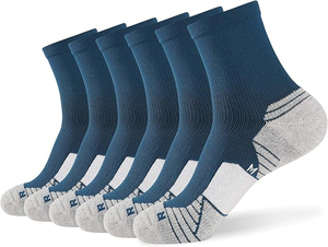 TriPro Sports White Ankle <b>Socks</b> for Men's <b>Running</b> & Basketball-Anti-Slip Breathable Spandex Logo on Cuff Autumn Sport <b>Socks</b> - Product Image 1
