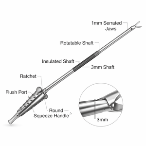 Pinzas MIS Premium Rectas de 1 mm con Mordazas Serradas, Eje de 3 mm, Longitud de Trabajo de 17 cm, Longitud Total de 30 cm, Mango Redondo – ZETOMEDPRO - Product Image 3