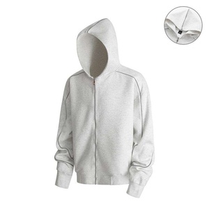 Sudadera con Capucha Techwear Cyberpunk con Logotipo Personalizado, Ribete Reflectante, Sudadera con Cierre y Rayas para Hombre, Estilo Urbano - Product Image 2