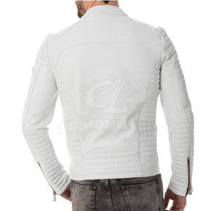 Veste en cuir pour homme de qualité supérieure avec un design élégant, col rabattable et poches zippées sécurisées - Product Image 6