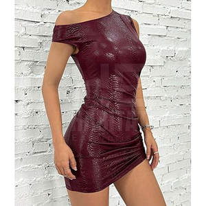 Robe en cuir véritable confortable pour femmes, matériau durable, texture douce, parfaite pour les vêtements pour adultes - Product Image 2