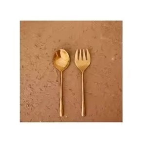 Modern Design Metal Salad Server Set Stainless Steel Salad <b>Serving</b> <b>Spoon</b> Fork Kitchen Dining Table Use - Product Image 6