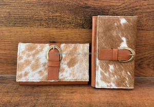 ใหม่แท้ทําด้วยมือหนัง Cowhide ของแท้หนังกระเป๋าสตางค์ผู้หญิงกระเป๋าสตางค์บาง Bifold ร้อนขายหนังตะวันตกกระเป๋าคลัทช์กระเป๋าสตางค์ - Product Image 3