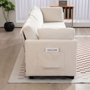 Divano a 3 Posti in Ciniglia 111.42*32.28\" XXXL, Comodo Divano in Tessuto Morbido e Confortevole, Design Ergonomico per Soggiorno - Product Image 6