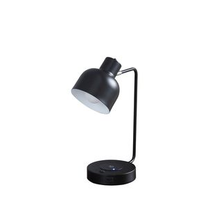 Lampada da scrivania per studenti regolabile nera da 15,25 pollici Vadim con porta USB per la ricarica - Product Image 1