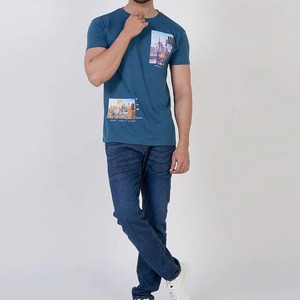 เสื้อยืดผ้าคอตตอน/โพลีเอสเตอร์หนานุ่มทันสมัยสำหรับผู้ชาย |   เสื้อยืดโอเวอร์ไซส์พิมพ์ลายตามสั่ง เป็นมิตรกับสิ่งแวดล้อม สำหรับสไตล์สตรีทและแฟชั่น - Product Image 4