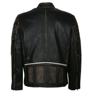 Chaqueta de Cuero de Alta Calidad para Streetwear, Cuello Alto, Bolsillos de Tela de Lona Tejida, Diseño Ligero, Personalizable - Product Image 3