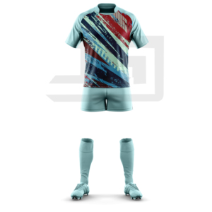 Ensemble de maillot et short de rugby imprimé numériquement, écologique, antibactérien, pour les séances d'entraînement et les compétitions - Product Image 1