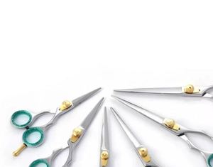 Ciseaux de coiffure professionnels en acier inoxydable pour droitiers, ciseaux de barbier pour salon, ciseaux de coupe de cheveux longs et courts avec repose-doigts détachable - Product Image 3