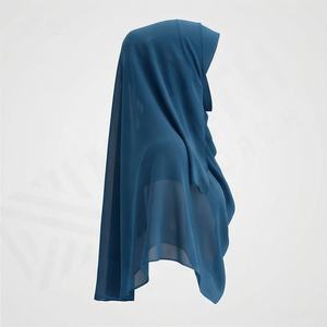 Hijab châle en soie chiffon ombrée ethnique de qualité supérieure, respirant, doux, dégradé, foulards musulmans élégants et stylés - Product Image 3