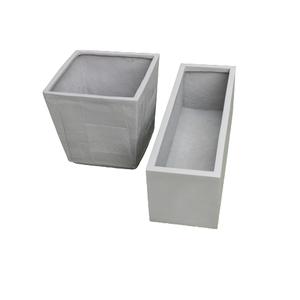 Rectangular Classic Plain Design Handcrafted Hand Carved FRP Planter Pot Lightweight Unbreakable Floor <b>Outdoor</b>/Indoor Use - Product Image 4
