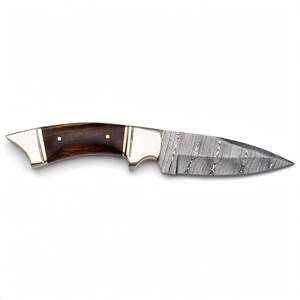 Couteau de boucher artisanal en acier Damas, manche en bois, outil de cuisine - Product Image 3