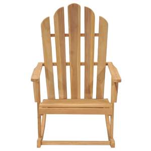 Ensemble de 2 chaises de jardin à bascule Adirondack en teck massif, durables et élégantes - Product Image 3