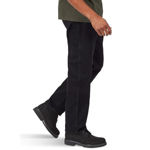 Jeans noirs sur mesure pour hommes, coupe slim droite, en denim, pour un style décontracté, streetwear, mode quotidienne, vêtements de marque privée - Product Image 3