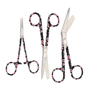 Kit d'instruments chirurgicaux en acier inoxydable pour infirmières, ciseaux à pansements, motif imprimé couleur personnalisée - Product Image 1