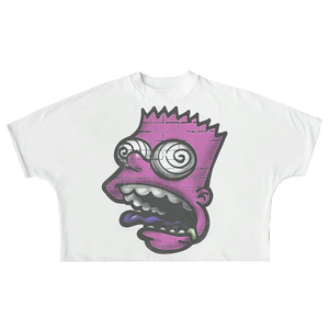 T-shirt ajusté de haute qualité, coupe ample et épaisse, 100 % coton, imprimé DTG, motif dessin animé, coupe courte et carrée - Product Image 3